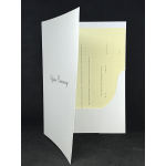 A4 Two  Pocket Folder white YOUR CEREMONY Silver X 5