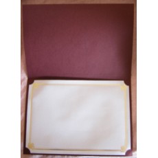 Holder A4 Maroon and gold stamped paper