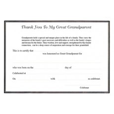 A5 white gold certificate: great grandparent PAIR