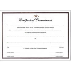 A4 white gold  certificate - commitment