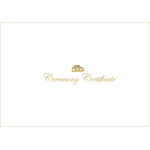 A4 White & Shiny Gold Ceremony envelope - With Rings - 5
