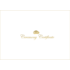 A4 White & Shiny Gold Ceremony envelope - With Rings - 5
