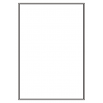 A4 white silver plain bordered certificate