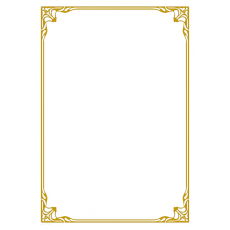 A4 white gold elegant bordered certificate - BLANK