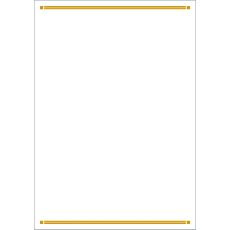 A4 White GOLD bordered blank paper - 25 pack