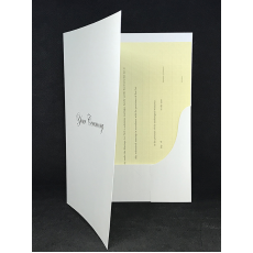 A4 Two Pocket Folder white YOUR CEREMONY Gold x 1